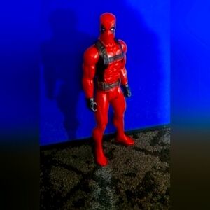 Marvel dead pool 12inch Red Superhero Action Figure with Black Harness